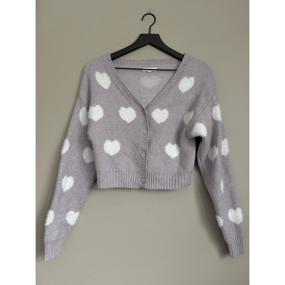 LA HEARTS Heartbreaker Cardigan in Lilac - Picture 2 of 2